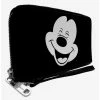 Coupon 💯 Disney Mickey Mouse Smiling Zip Around Wallet 💯