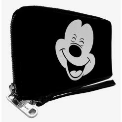 Coupon 💯 Disney Mickey Mouse Smiling Zip Around Wallet 💯