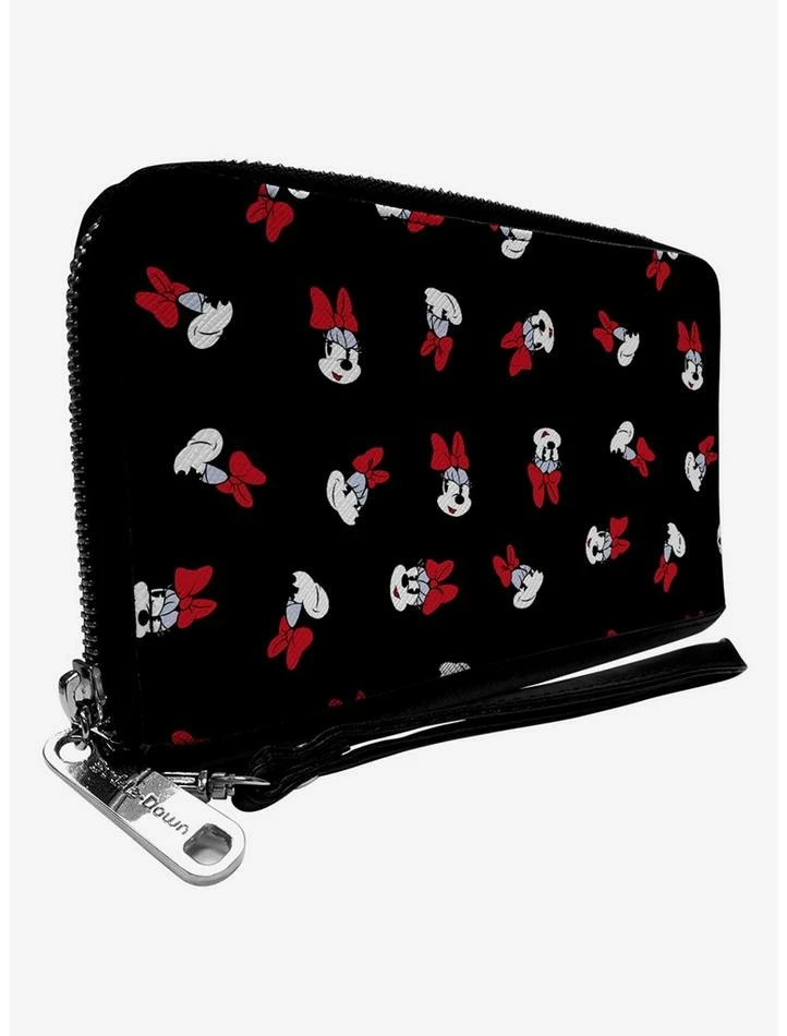 Outlet 👍 Disney Minnie Mouse Toss Print Zip Around Wallet 💯