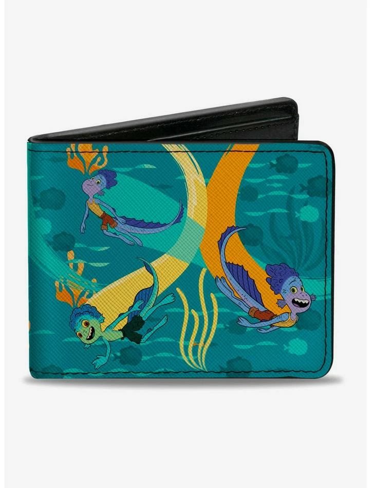 New 👏 Disney Pixar Luca And Alberto Sea Monsters Swimming Bifold Wallet 😀