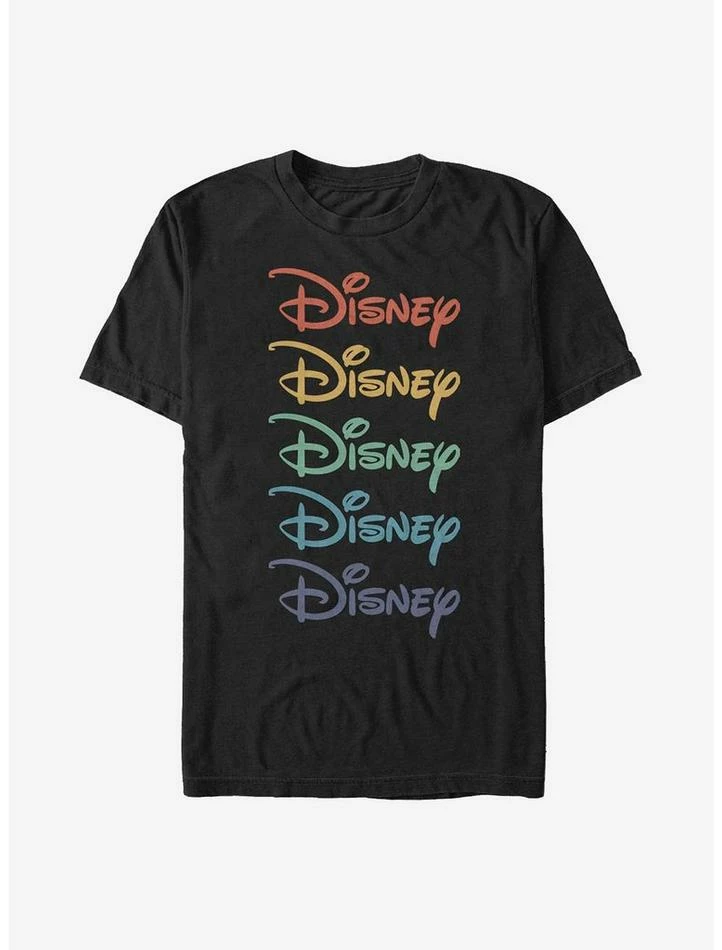 Top 10 🔔 Disney Rainbow Stacked T-Shirt 🥰