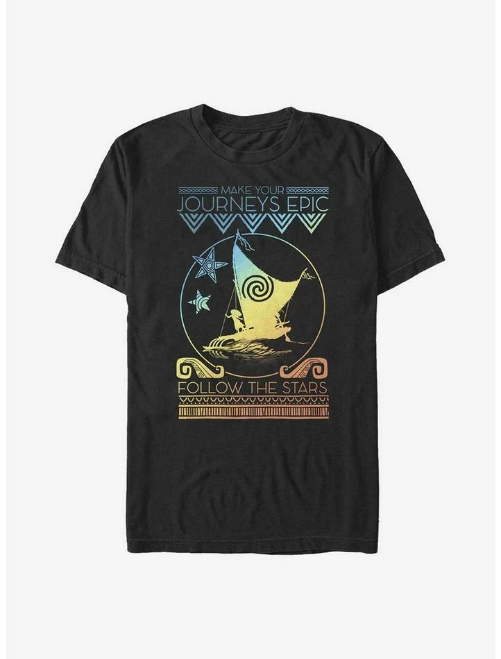 Promo 😀 Disney Moana Follow The Stars T-Shirt ⭐