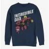 Promo 😉 Disney Pixar The Incredibles Credible Father Crew Sweatshirt 🎉