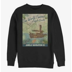 Outlet 🧨 Disney Jungle Cruise Vintage Poster Crew Sweatshirt 😉