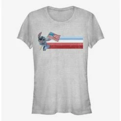 Cheap 😉 Disney Lilo & Stitch Flag Stitch 👧 Girls T-Shirt 🥰