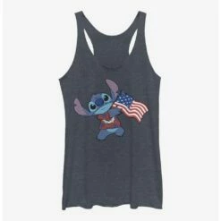 Buy 🧨 Disney Lilo & Stitch Tropical Stitch Flag 👧 Girls Tank 😍