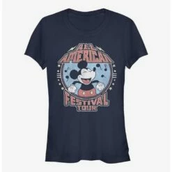 Cheap 🛒 Disney Mickey Mouse All American Festival Tour 👧 Girls T-Shirt 😀