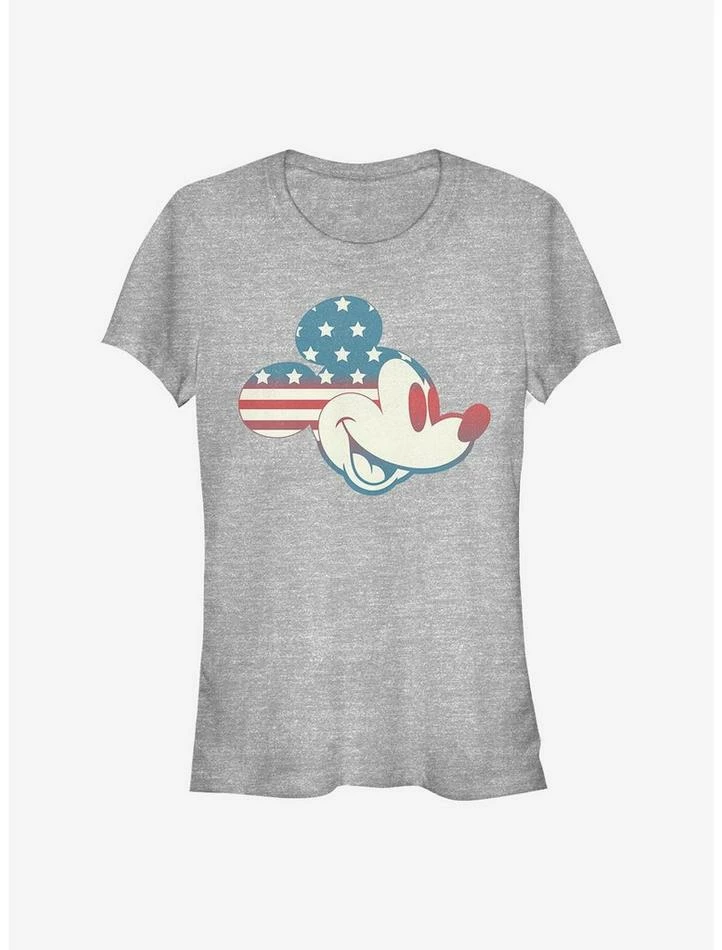 Best Sale 🔔 Disney Mickey Mouse America Flag 👧 Girls T-Shirt ❤️
