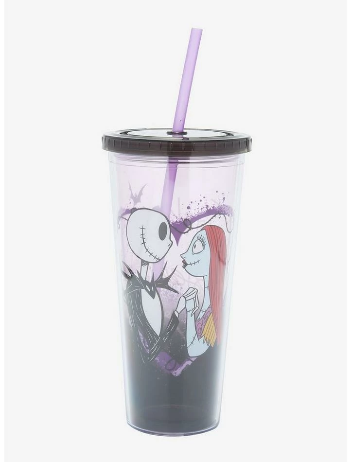 Budget ❤️ The Nightmare Before 🔔 Christmas Jack & Sally Acrylic Travel Cup 👍