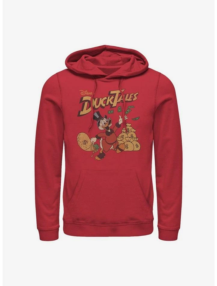 Best deal ๐ Disney Ducktales Scrooge Throwing Dollars Hoodie ๐