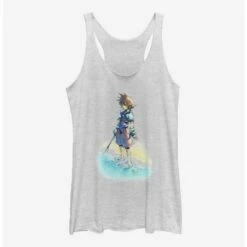 Promo 🌟 Disney Kingdom Hearts Beach Sora 👧 Girls Tank Htr 🔔
