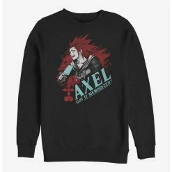 Promo 💯 Disney Kingdom Hearts Axel Crew Sweatshirt 😉