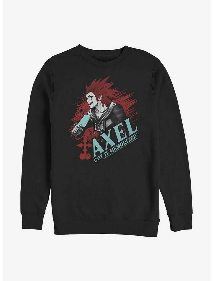 Promo 💯 Disney Kingdom Hearts Axel Crew Sweatshirt 😉