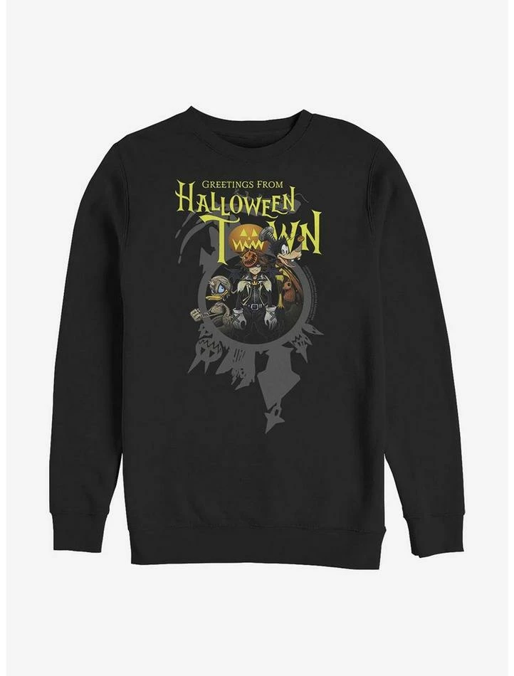 Wholesale ✔️ Disney Kingdom Hearts Greetings 🧛 Halloween Town Crew Sweatshirt 🎁