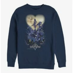 Flash Sale 🔔 Disney Kingdom Hearts Poster Logo Crew Sweatshirt ⌛