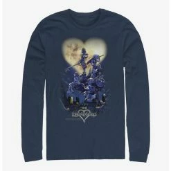 Outlet 🔥 Disney Kingdom Hearts Poster Logo Long-Sleeve T-Shirt 🔥