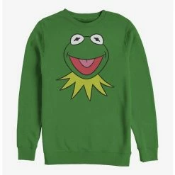 Buy 🛒 Disney The Muppets Kermit Big Face Crew Sweatshirt 🌟