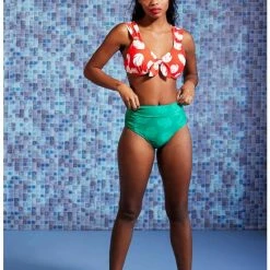 Flash Sale 👍 Disney Lilo & Stitch Leaf High-Waisted Swim Bottoms ✔️