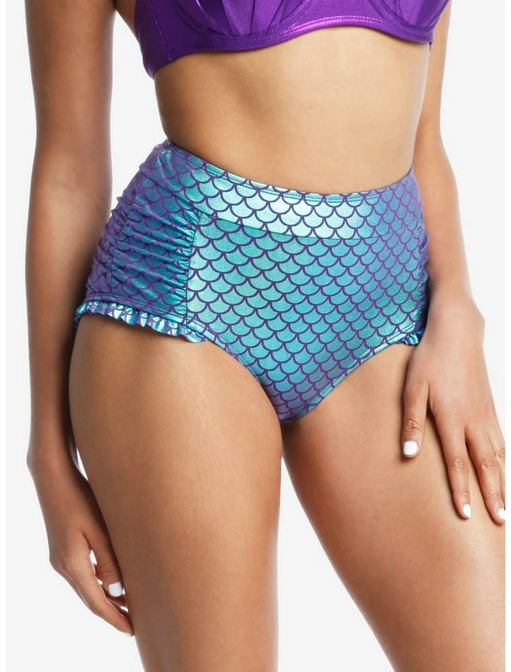 Best Sale 😍 Disney The Little Mermaid Scale High-Waisted Swim Bottoms 🥰 - Image 2