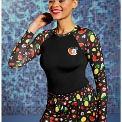 Best Sale 🛒 Disney Mickey Mouse Fruit 👧 Girls Rash Guard 🥰
