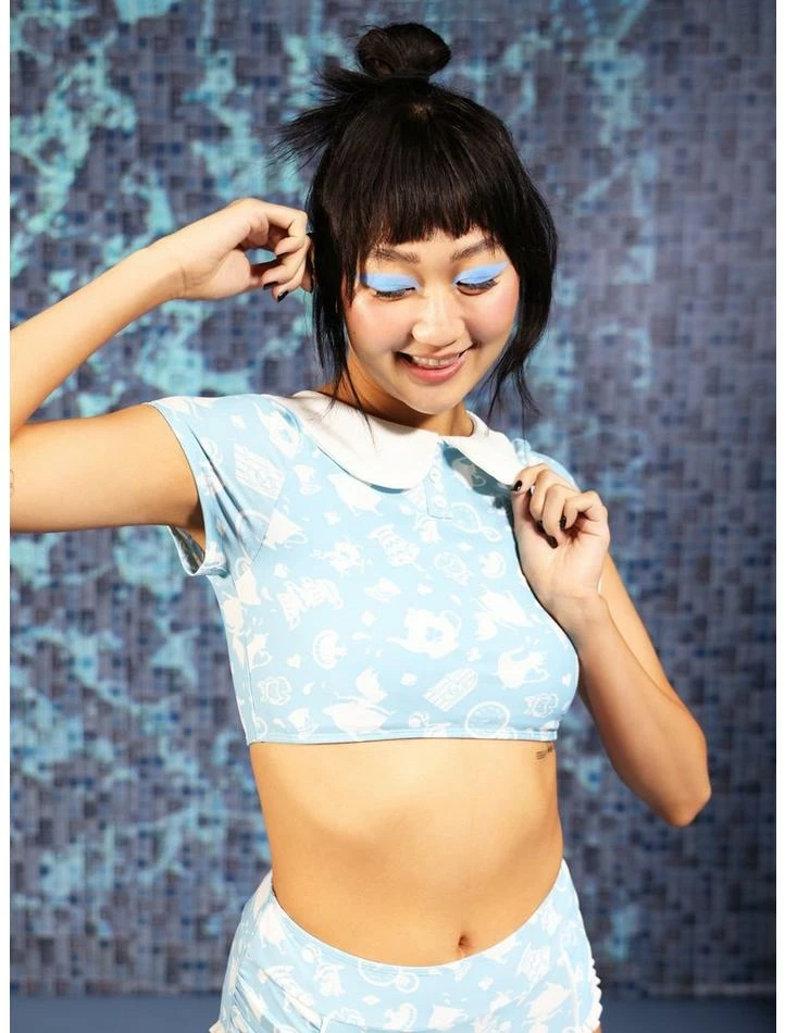 Best Pirce 🔔 Disney Alice In Wonderland Collar Swim Top 💯