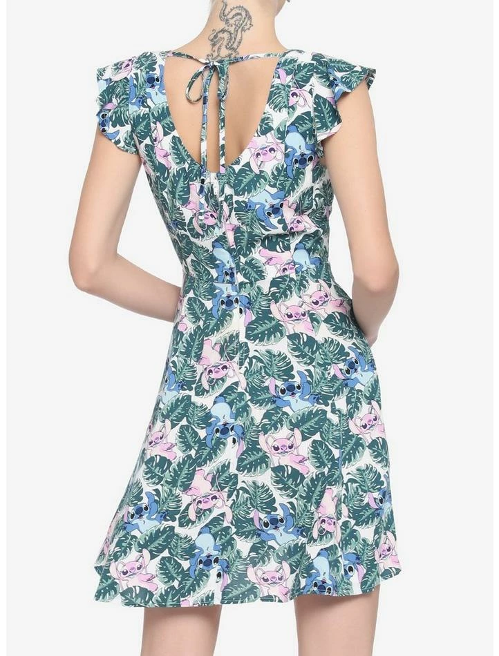 Discount 💯 Disney Lilo & Stitch Flutter Sleeve 👗 Dress 👍 - Image 3