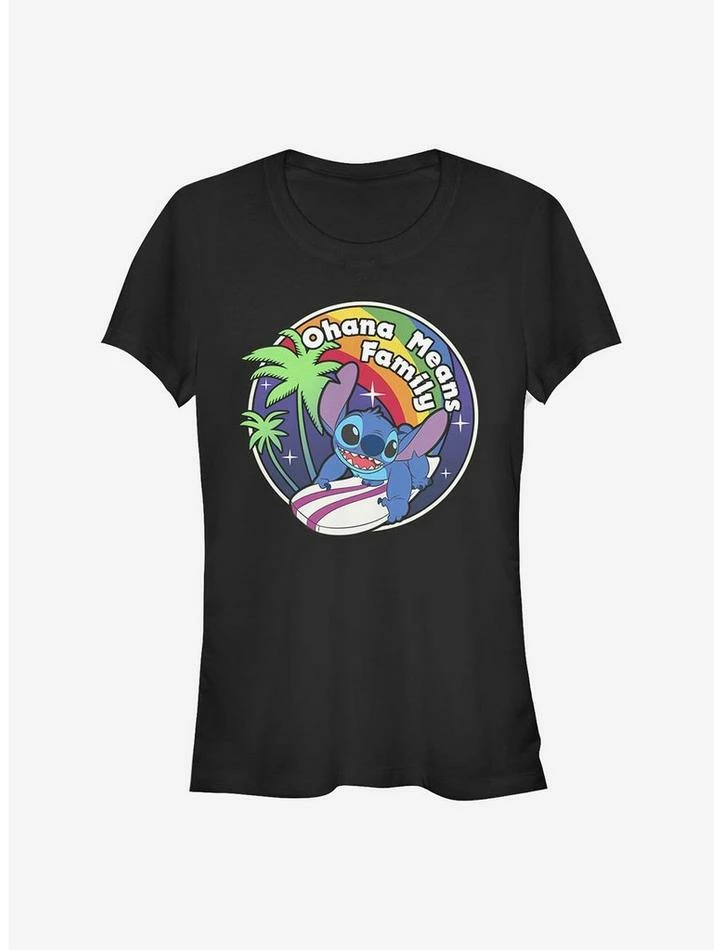 Top 10 ๐ฏ Disney Lilo & Stitch Rainbow Ohana Means Family ๐ง Girls T-Shirt ๐งจ - Image 3