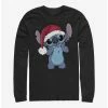 Top 10 🤩 Disney Lilo & Stitch Wearing Santa Hat Long-Sleeve T-Shirt 😉