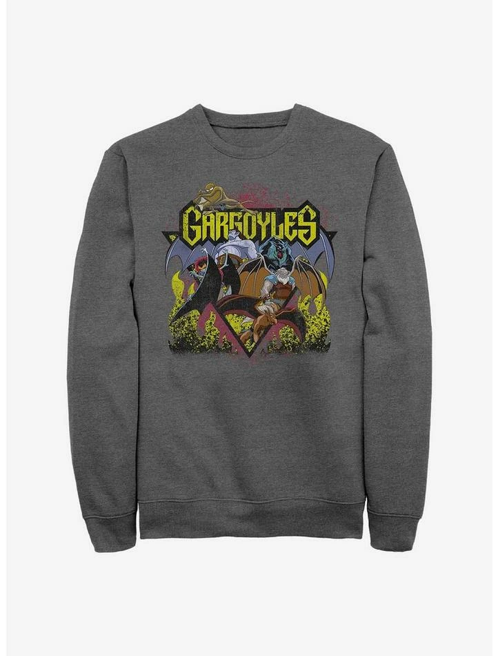 Cheap ๐งจ Disney Gargoyles Retro Rock Crew Sweatshirt ๐ฅ