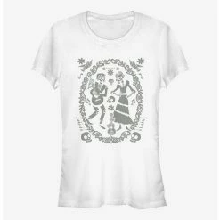 Buy 🧨 Disney Pixar Coco Paper Art Oval 👧 Girls T-Shirt ⭐