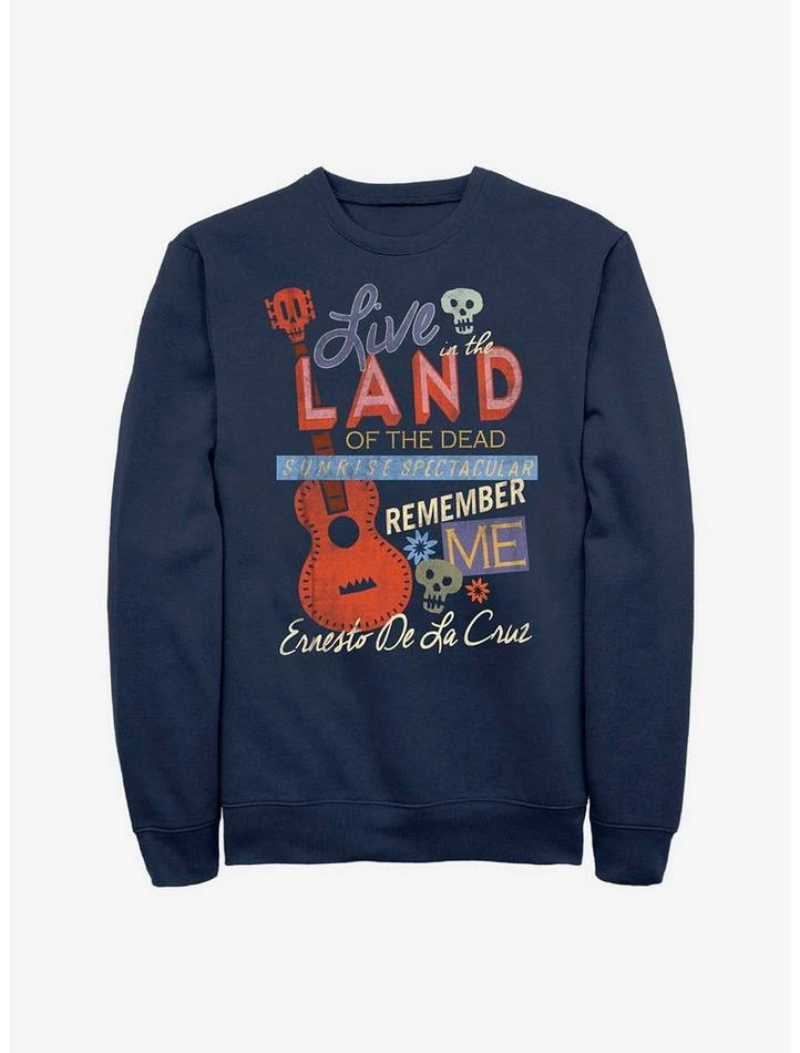 Flash Sale ๐ฏ Disney Pixar Coco Live In The Land Of The Dead Crew Sweatshirt โจ