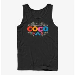 Outlet 🥰 Disney Pixar Coco Artistic Logo Tank 😉