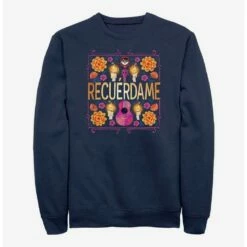 Hot Sale ⌛ Disney Pixar Coco Recuerdame Crew Sweatshirt 🧨