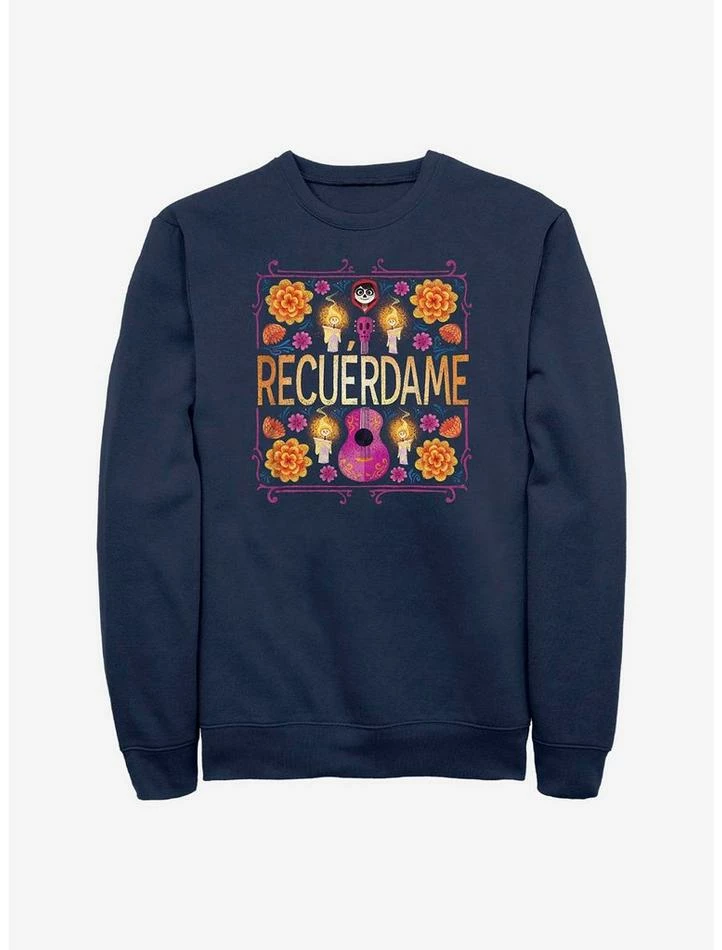 Hot Sale โ Disney Pixar Coco Recuerdame Crew Sweatshirt ๐งจ