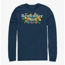 Discount 🌟 Disney Pixar Coco Remember Me Marigolds Long-Sleeve T-Shirt 😉