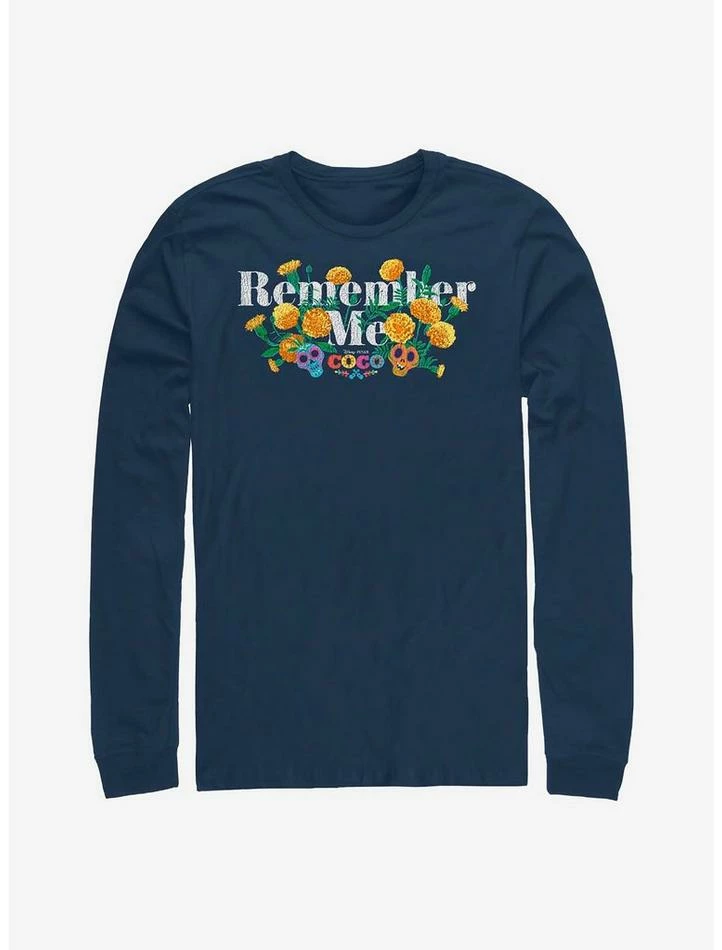 Discount 🌟 Disney Pixar Coco Remember Me Marigolds Long-Sleeve T-Shirt 😉