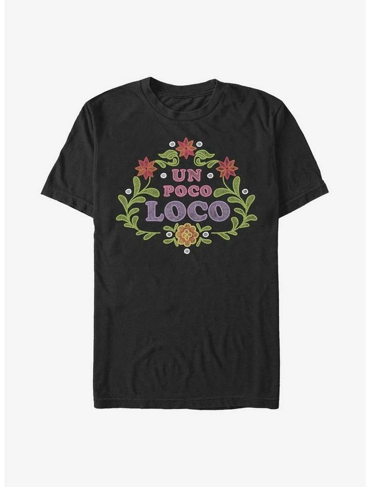 Wholesale ✔️ Disney Pixar Coco Un Poco Loco Floral Emblem T-Shirt 👏 - Image 2