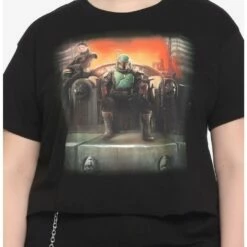 Best Pirce ๐คฉ Star Wars The Book Of Boba Fett Throne ๐ง Girls Crop T-Shirt Plus Size ๐งจ
