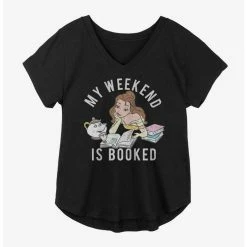 Cheapest 🤩 Disney Beauty And The Beast My Weekend Is Booked 👧 Girls Plus Size T-Shirt 🌟