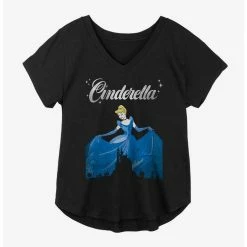 Wholesale ⌛ Disney Cinderella Castle Outline 👧 Girls Plus Size T-Shirt ⭐