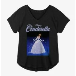 Outlet 🌟 Disney Cinderella 👗 Dress Transformation 👧 Girls Plus Size T-Shirt 🎉