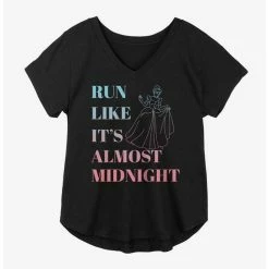 Hot Sale ✔️ Disney Cinderella Run Like It's Almost Midnight 👧 Girls Plus Size T-Shirt 💯