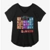 Top 10 😍 Disney Characters Perodic Table Of Fairy Tales 👧 Girls Plus Size T-Shirt 🔔