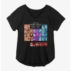 Top 10 😍 Disney Characters Perodic Table Of Fairy Tales 👧 Girls Plus Size T-Shirt 🔔