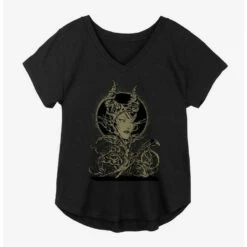 Best reviews of 💯 Disney Sleeping Beauty Maleficent Spinwheel 👧 Girls Plus Size T-Shirt 🥰
