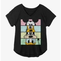Budget 🤩 Disney Mickey Mouse Friends Stack 👧 Girls Plus Size T-Shirt 😉