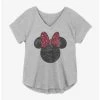 Best reviews of 🥰 Disney Minnie Mouse Worn Red Leopard Bow 👧 Girls Plus Size T-Shirt 👏