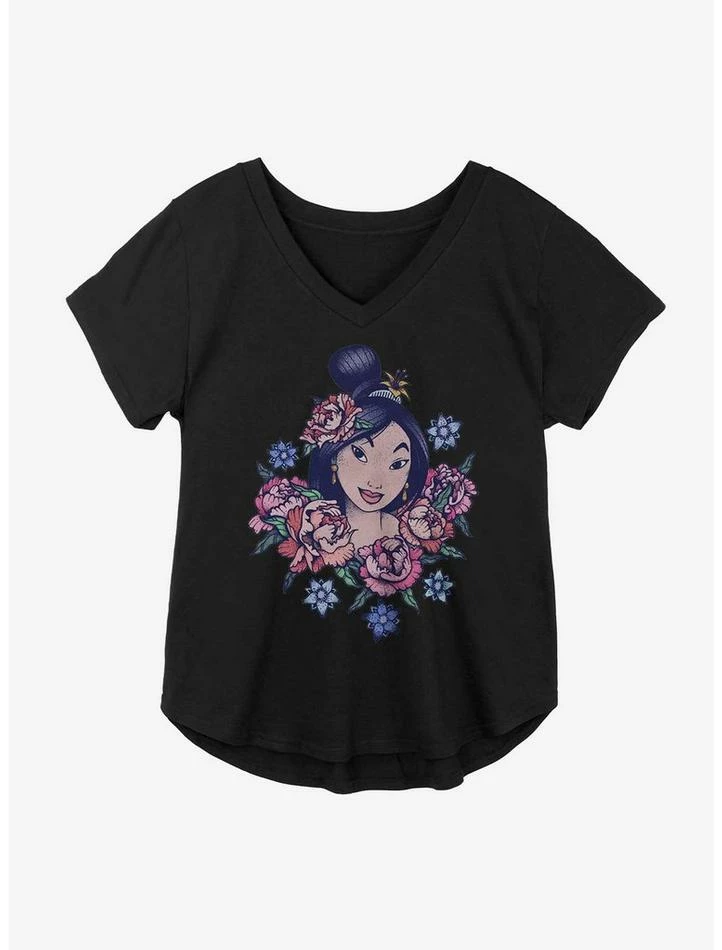 Best reviews of 😀 Disney Mulan Floral Portrait 👧 Girls Plus Size T-Shirt 👏