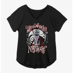 Promo 🎁 The Nightmare Before 🎁 Christmas What A Wonderful Nightmare 👧 Girls Plus Size T-Shirt ⌛