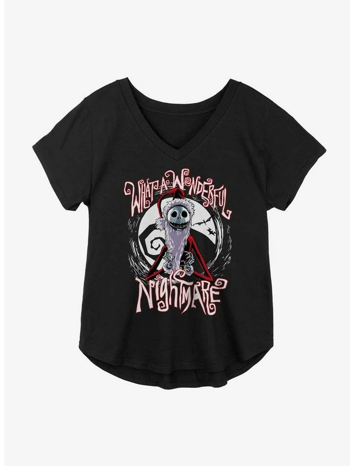 Promo ๐ The Nightmare Before ๐ Christmas What A Wonderful Nightmare ๐ง Girls Plus Size T-Shirt โ